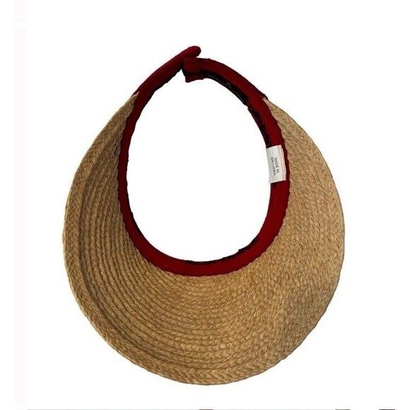 Helen Kaminski Visor Straw Bianca Slide On Visor Raffia Summer Vacation Beach
